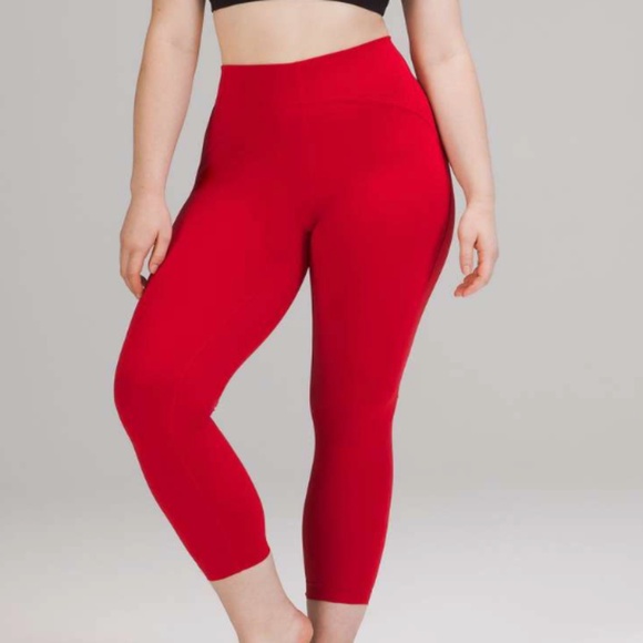 LULULEMON INSTILL HIGH-RISE TIGHT - DARK RED - SIZE 8 - 25" - Picture 1 of 4